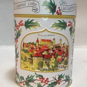 Lambertz Aachen German Christmas Musical Cookie Tin 1999 Silent Night